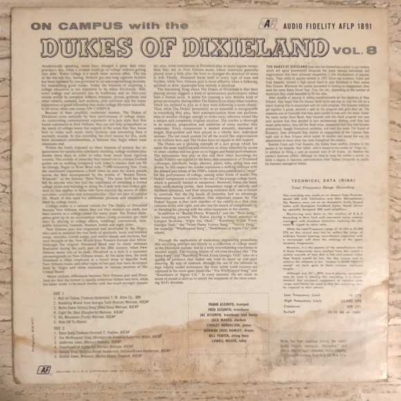 The Dukes Of Dixieland On Campus With... Vinyl Lp '57 - Picture 7 of 7